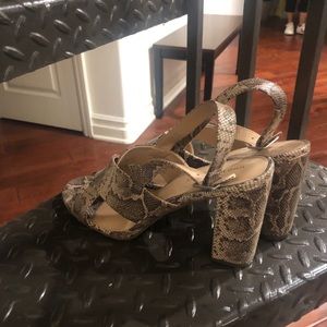 Snake skin sandals